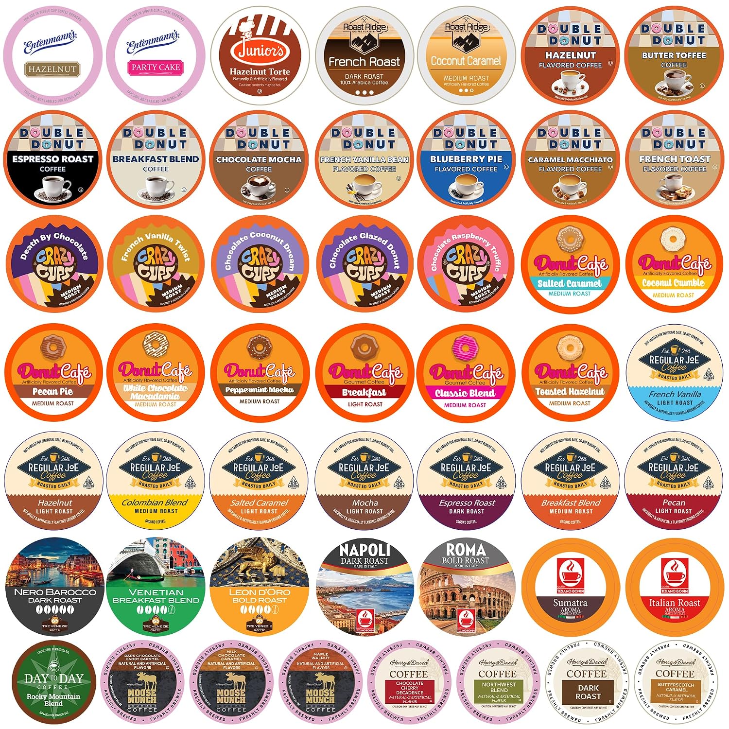 Crazy Cups Flavored Coffee for Keurig K-Cup Machines, Peppermint Chocolate Mocha, Hot or Iced Drinks, 22 Single Serve, Recyclable Pods
