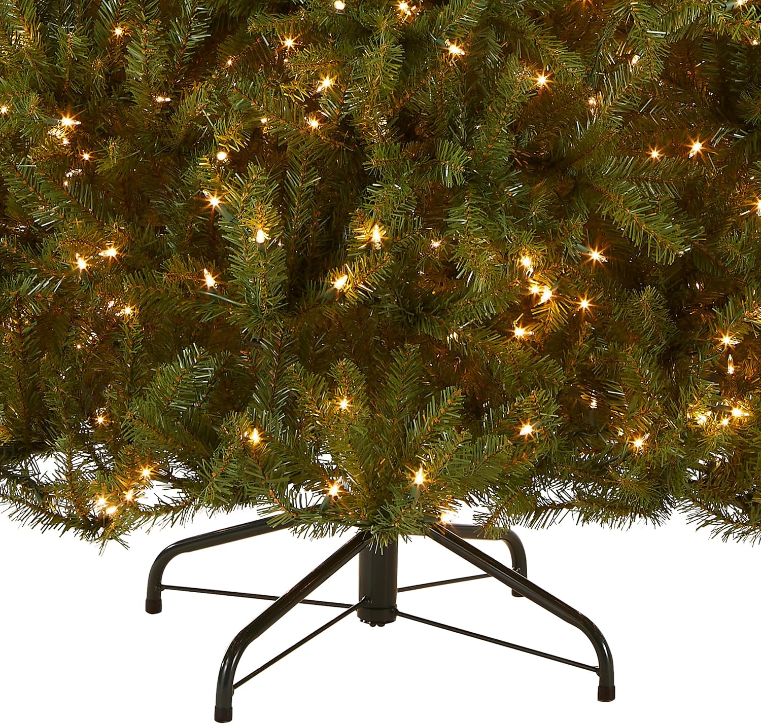 National Tree Company 7ft Pre-Lit Dunhill Fir Artificial Christmas Tree | 700 Clear Lights, 2,144 Tips, Includes Stand, Green