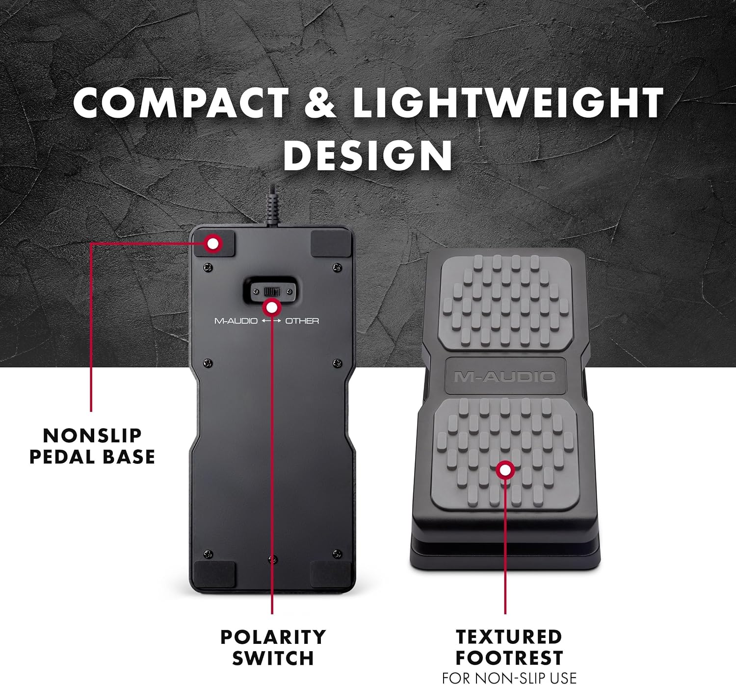 M-AUDIO EX-P Keyboard Expression Pedal | Universal Expression Pedal for MIDI Keyboards, MIDI Controllers, and Supported Guitar Effects Pedals