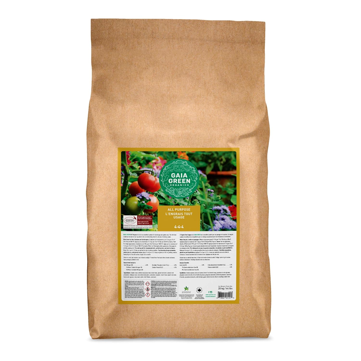 Gaia Green All Purpose 4-4-4 20 Kg