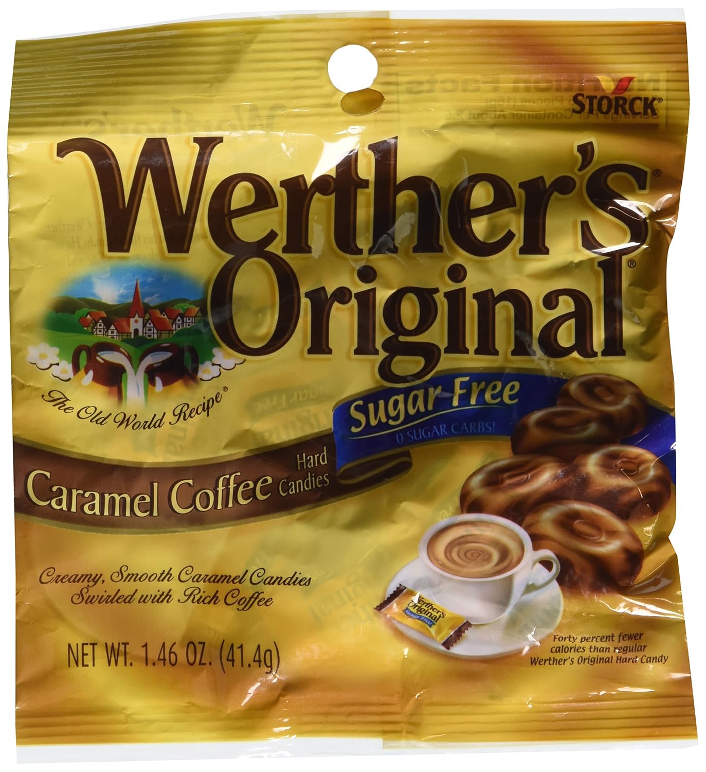 Werther's Original Caramel Coffee Hard Candy - Individually Wrapped Hard Candies for Halloween, Parties, or Snacks - 2.65 oz Bags (Pack of 3)