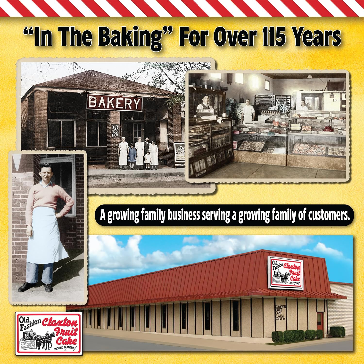 Claxton Fruit Cake – 5-1 lb Regular Recipe Loaves | Individually Wrapped | Packaged in Signature Red-and-White Gift Carton | Old-Fashioned Holiday Fruitcake Since 1910 | 5 Pack