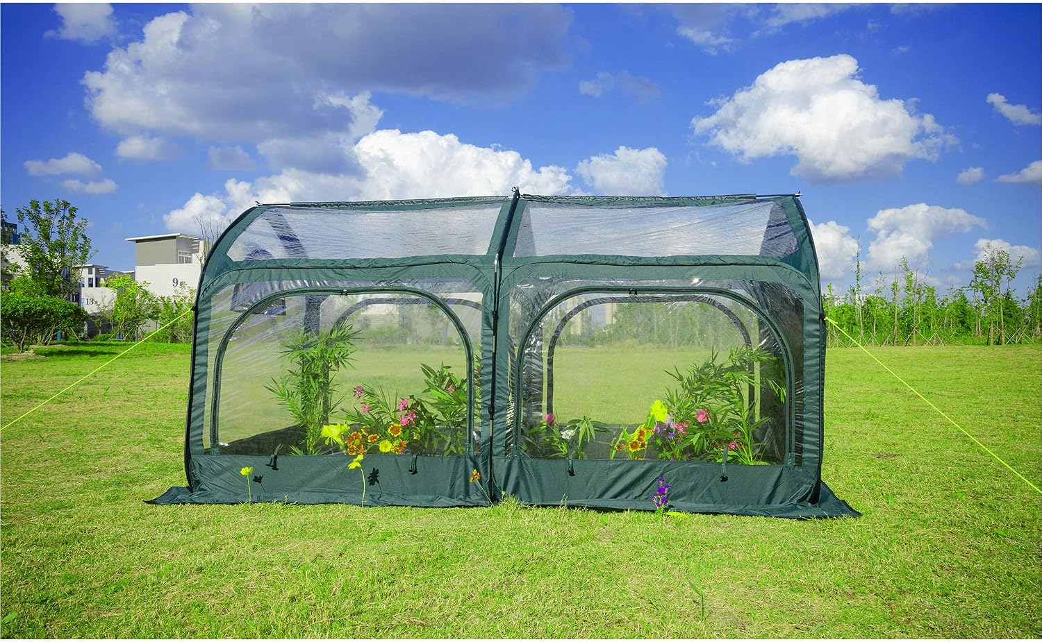 porayhut Pop Up Greenhouse Cover Flower House Mini Gardening Plant Flower Sunshine Room
