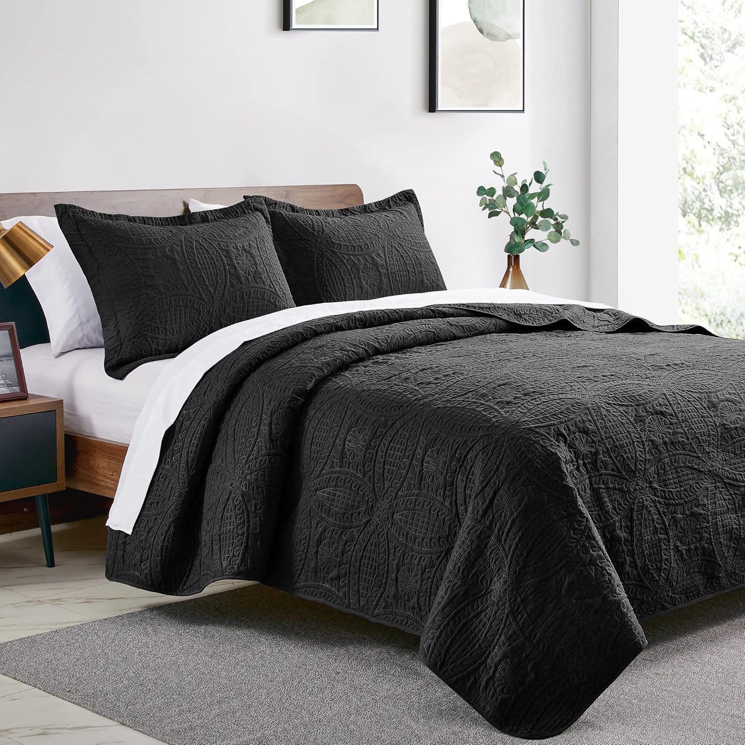Love's cabin Quilts for Queen Bed Blue Bedspreads - Soft Bed Summer Lightweight Bedspread Comforter - Modern Style Coin Pattern Coverlet for All