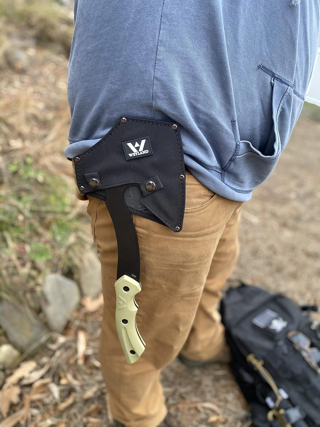 WEYLAND Bushcraft Hatchet - Full Tang Camping Axe with MOLLE Sheath