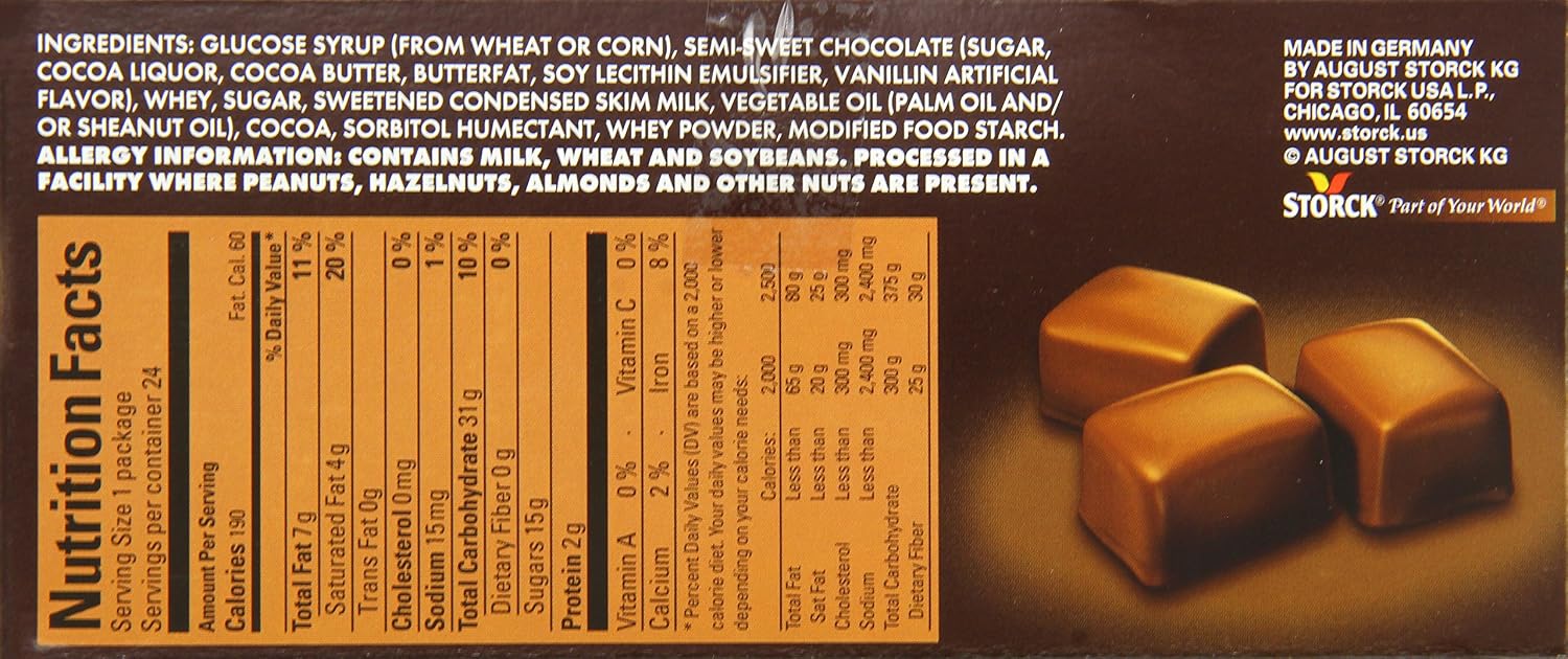 Riesen Dark Chocolate Covered Caramel Candies - Individually Wrapped Soft & Chewy Candy Pieces, 45% Cacao, European Dark Chocolate - 30 oz Bulk Bag (Pack of 1)