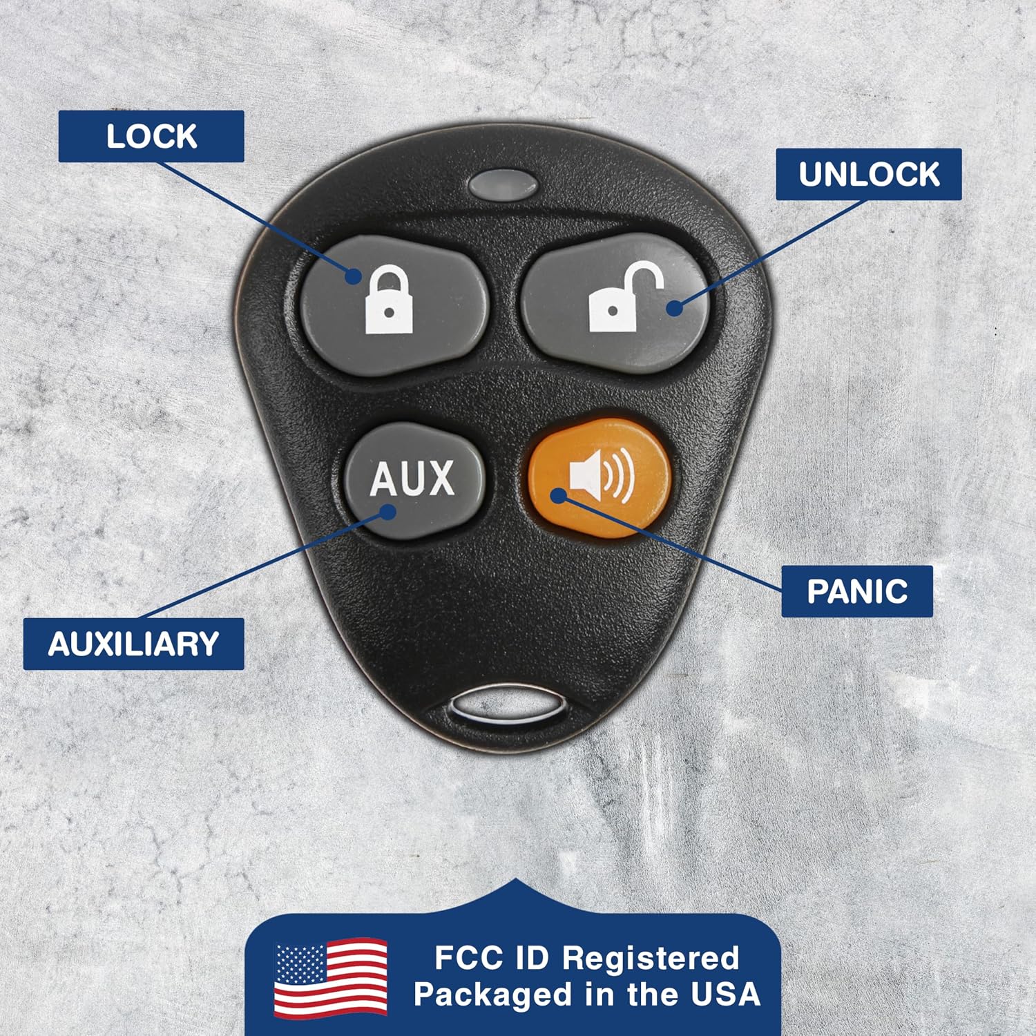 KeylessOption Keyless Entry Remote Starter Car Key Fob Alarm for Aftermarket Viper Automate EZSDEI474V 474V (Pack of 2)