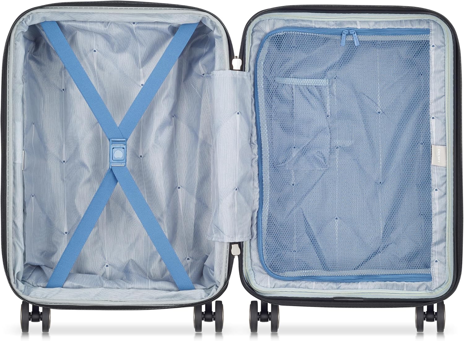 DELSEY PARIS Cruise 3.0, 20 Inch Carry-On Hardside Luggage, Deep Sea Navy | Expandable Suitcase, Lightweight 100% Polycarbonate Shell, Dual-Density Spinner Wheels, USB Port, TSA Lock
