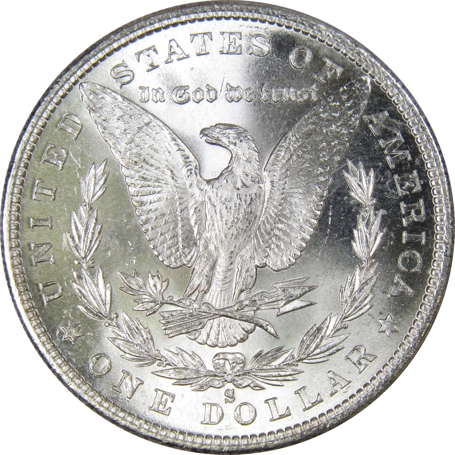 1880 S Morgan Silver Dollar Uncirculated Mint State $1 Coin