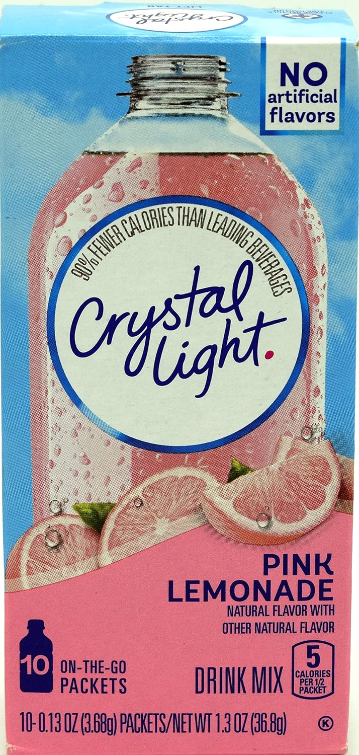 Crystal Light On-The-Go Drink Mix Packets, Sugar Free Powdered Water Enhancer, Naturally Flavored Low Calorie Beverage Mix, Cherry Pomegranate, 0.11 Ounce Packets, 10 Count (Pack of 4)