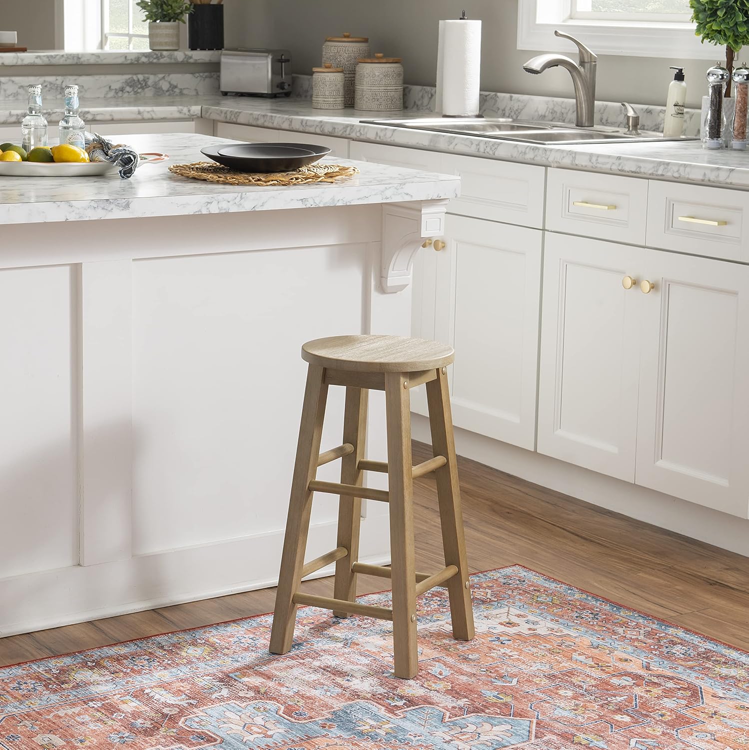 Linon 29-Inch Barstool With Round Seat