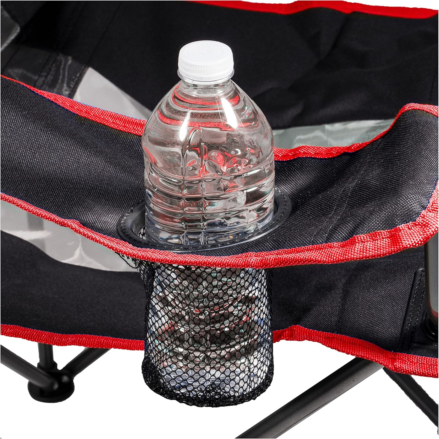 Kelsyus Original Foldable Canopy Chair for Camping, Tailgates, and Outdoor Events, Grey/Red