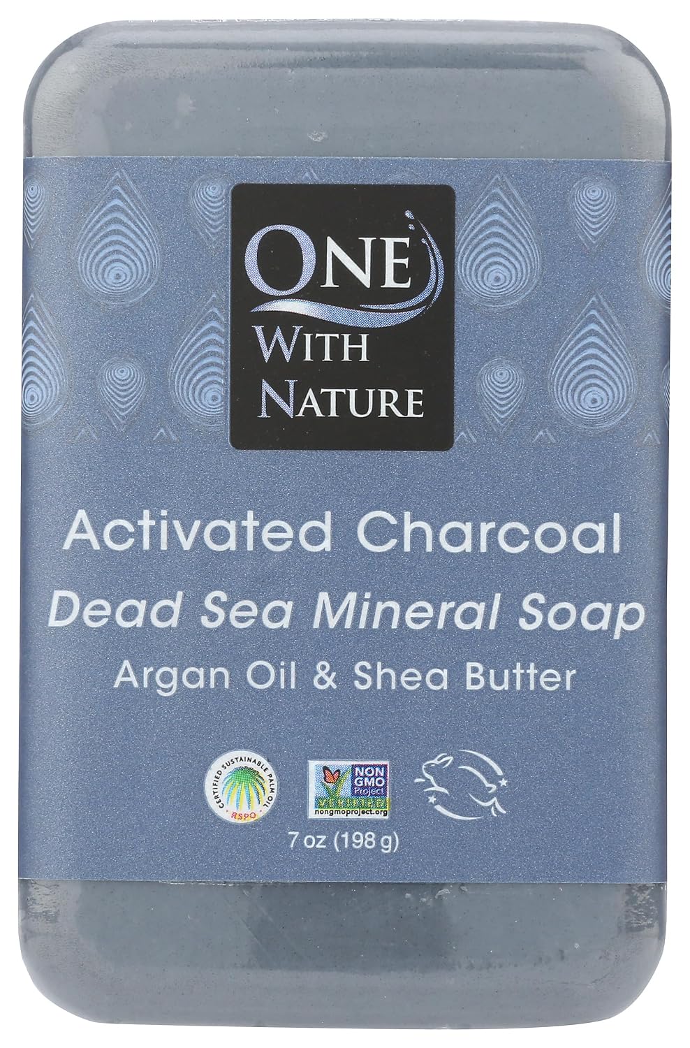 One With Nature Activated Charcoal Bar Soap, 7 OZ
