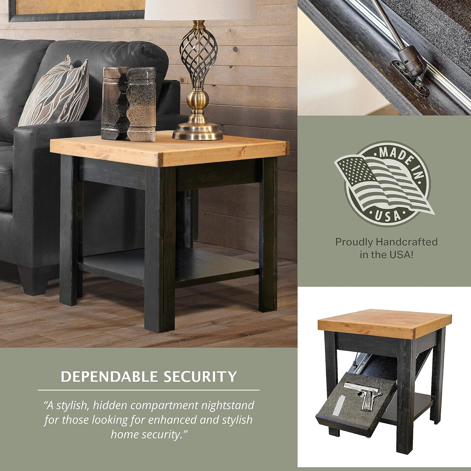 American Furniture Classics Gun Concealment Nightstand/End Table