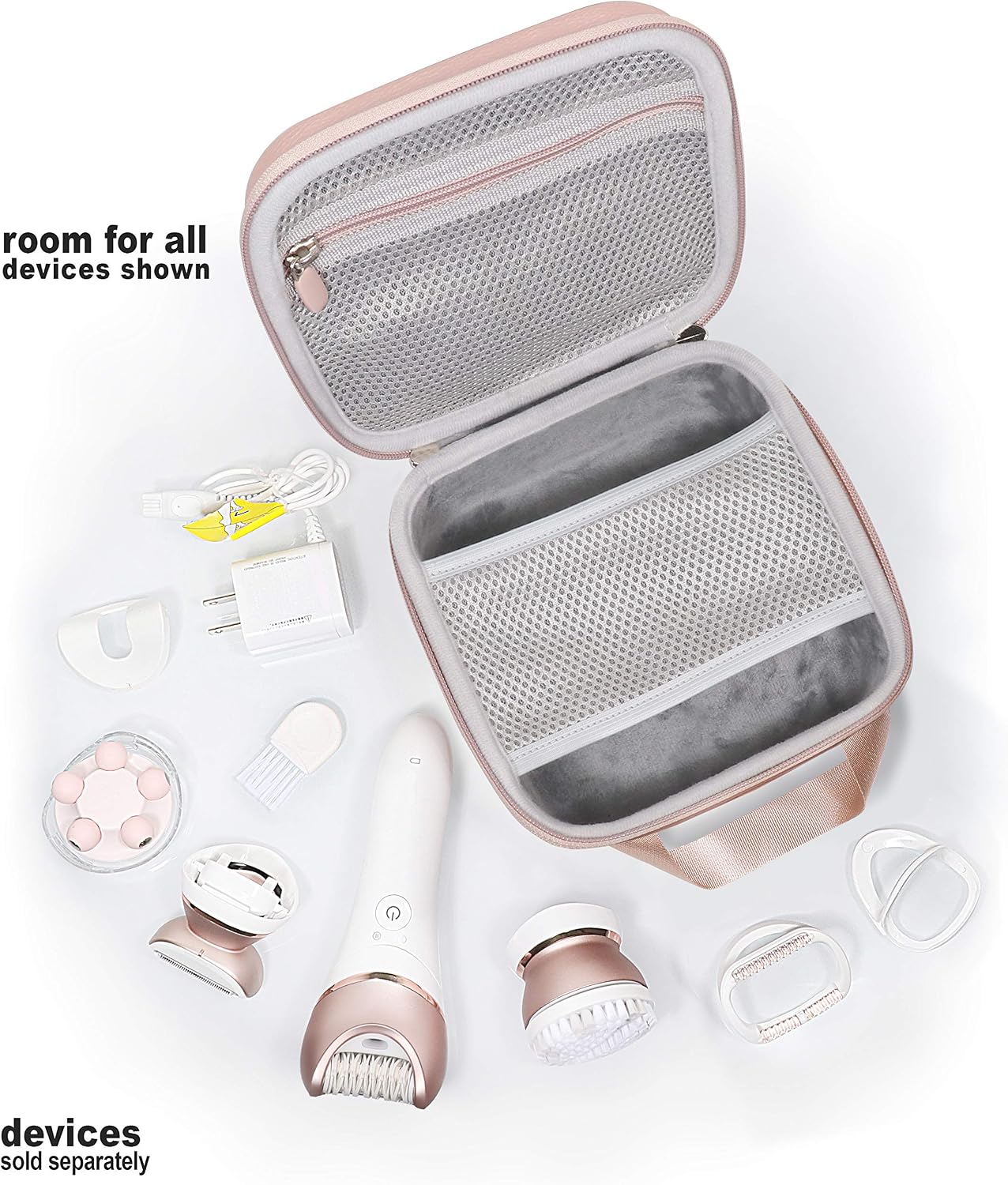 GETGEAR Women's Epilator Case for Philips Satinelle Advanced Wet & Dry Epilator, Prestige Bre650, Deess Permanent Hair Removal