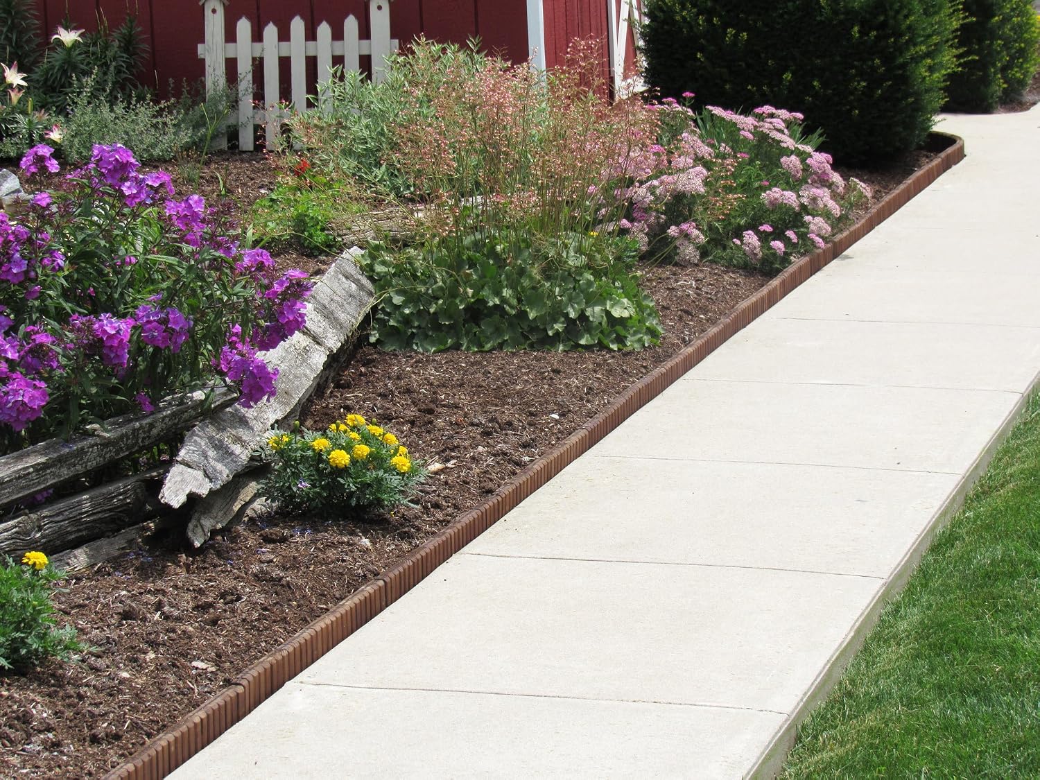 Flexible Brown Natural Lawn & Landscape Border Edging (8-Pack)