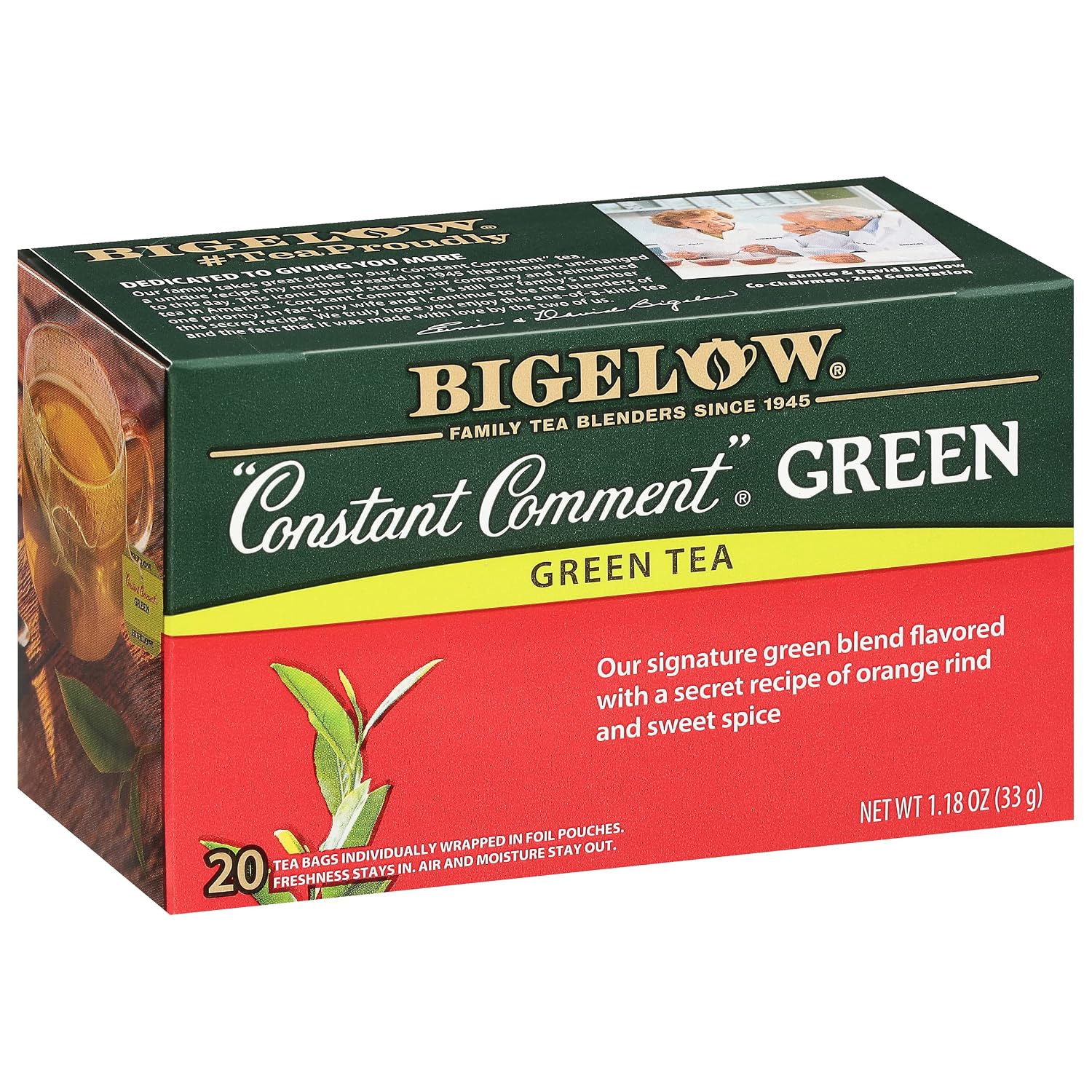 Bigelow Tea Classic Green Tea Bags, 40 Count (Pack of 6)