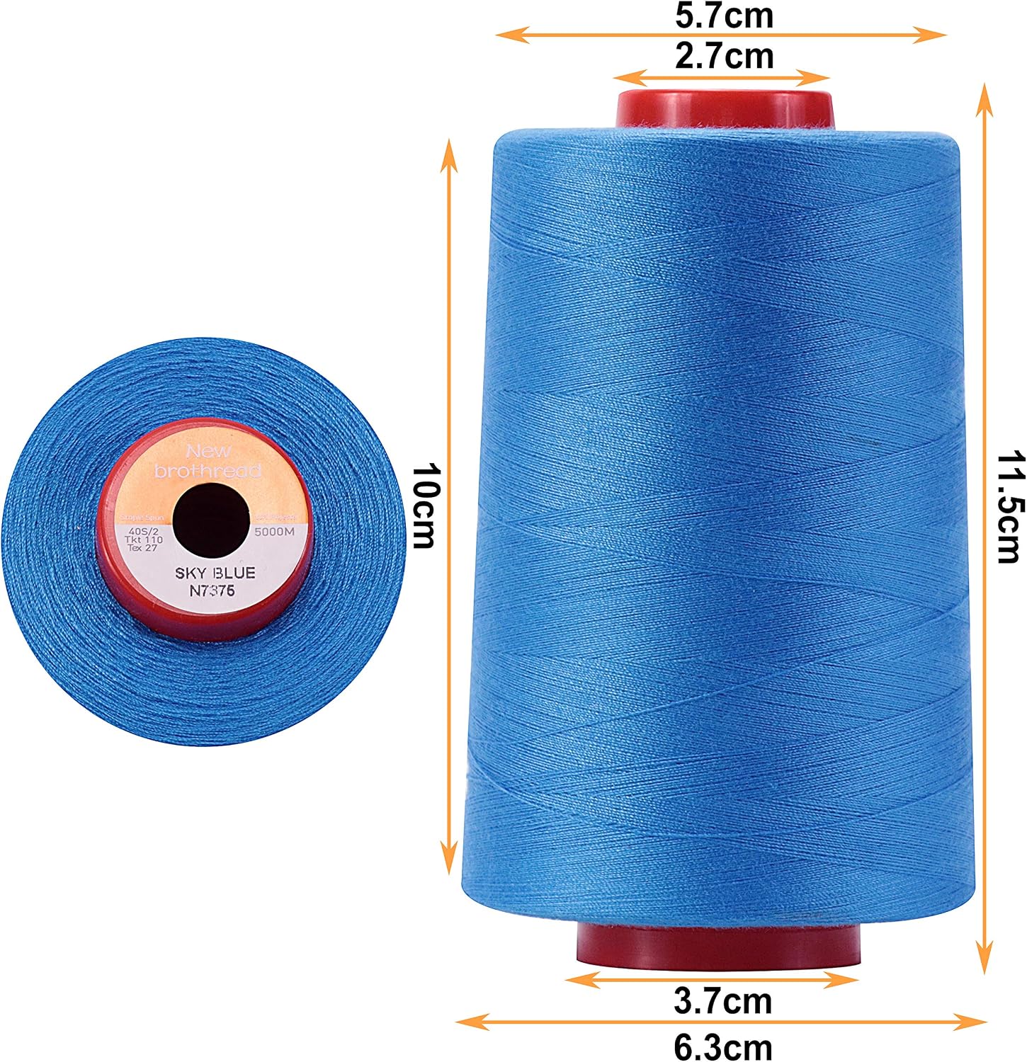 New brothread 4 Large Cones All Purpose Polyester Thread -Cream