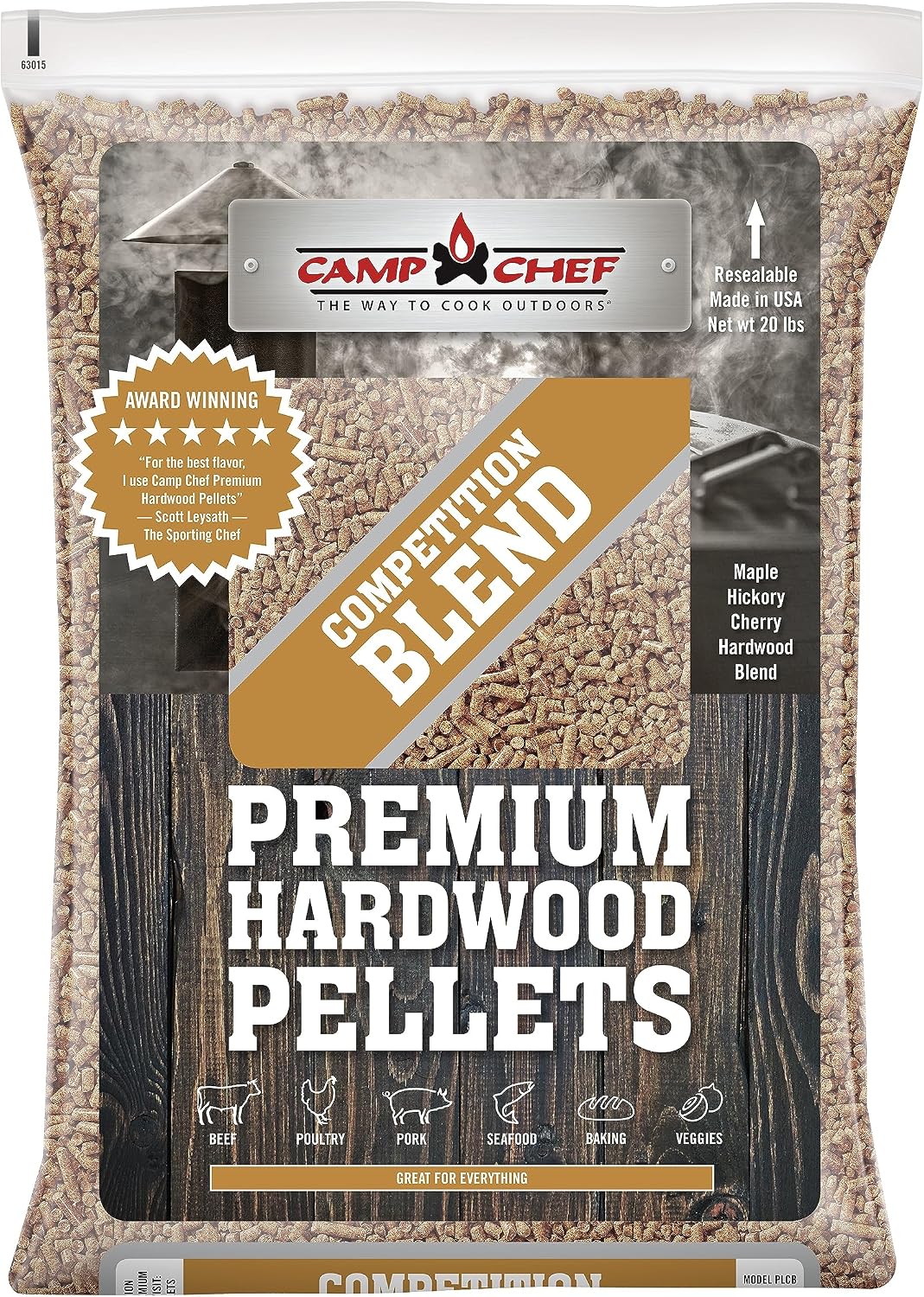 Camp Chef Orchard Apple BBQ Pellets, Hardwood Pellets for Grill, Smoke, Bake, Roast, Braise and BBQ, 20 lb. Bag