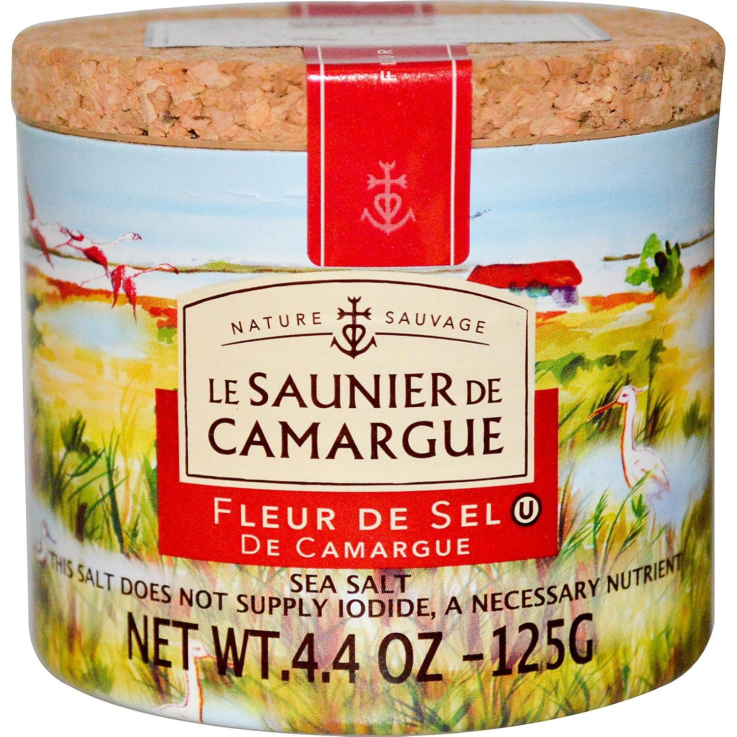 Le Saunier de Camargue, Fleur de Sel, Sea Salt, 4.4 oz (125 g)(PACK 1)