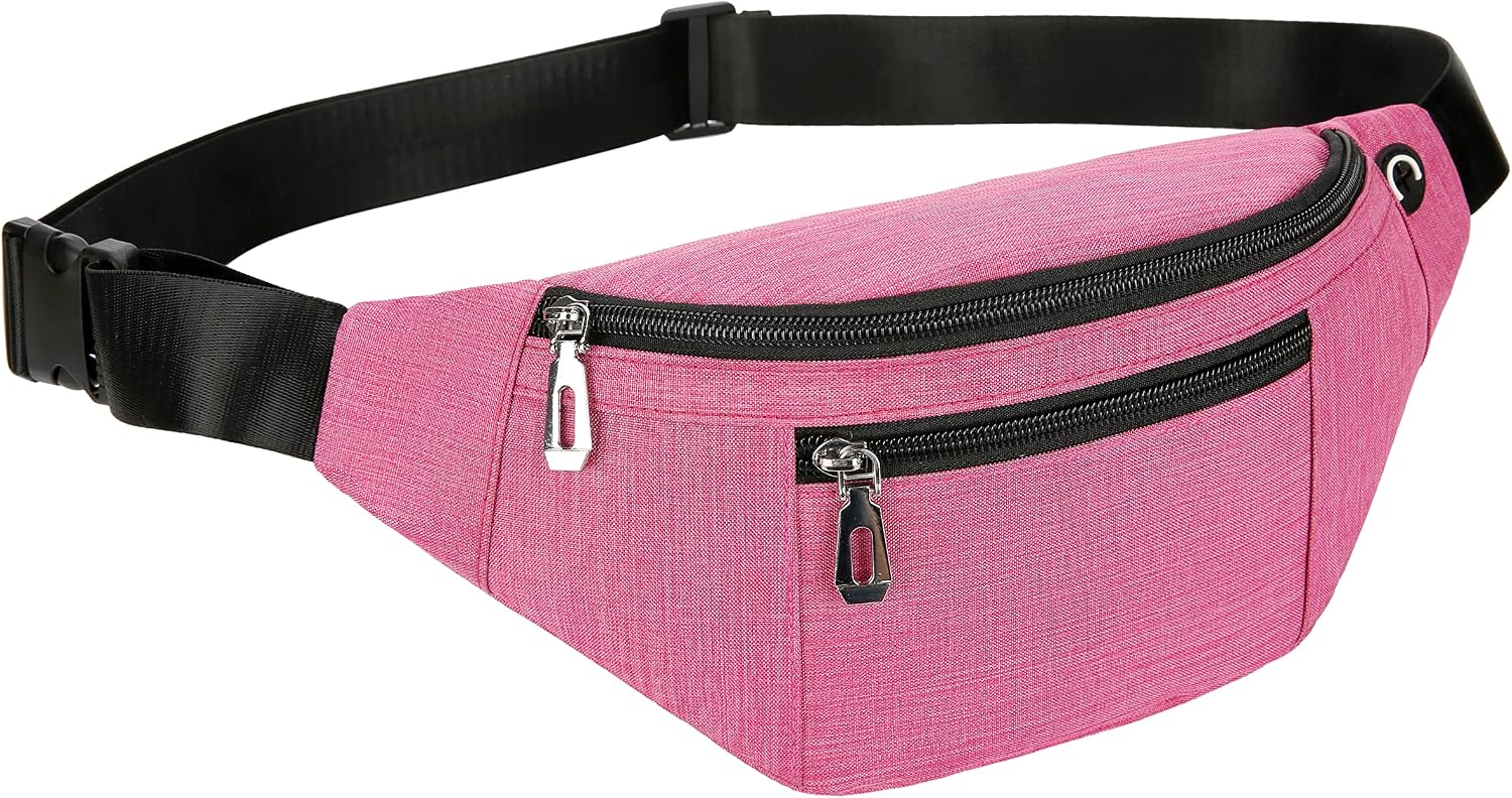 Fanny Pack for Men & Women, Fashion Waterproof Waist Packs with Adjustable Belt, Casual Bag Bum Bags for Travel Sports Running.