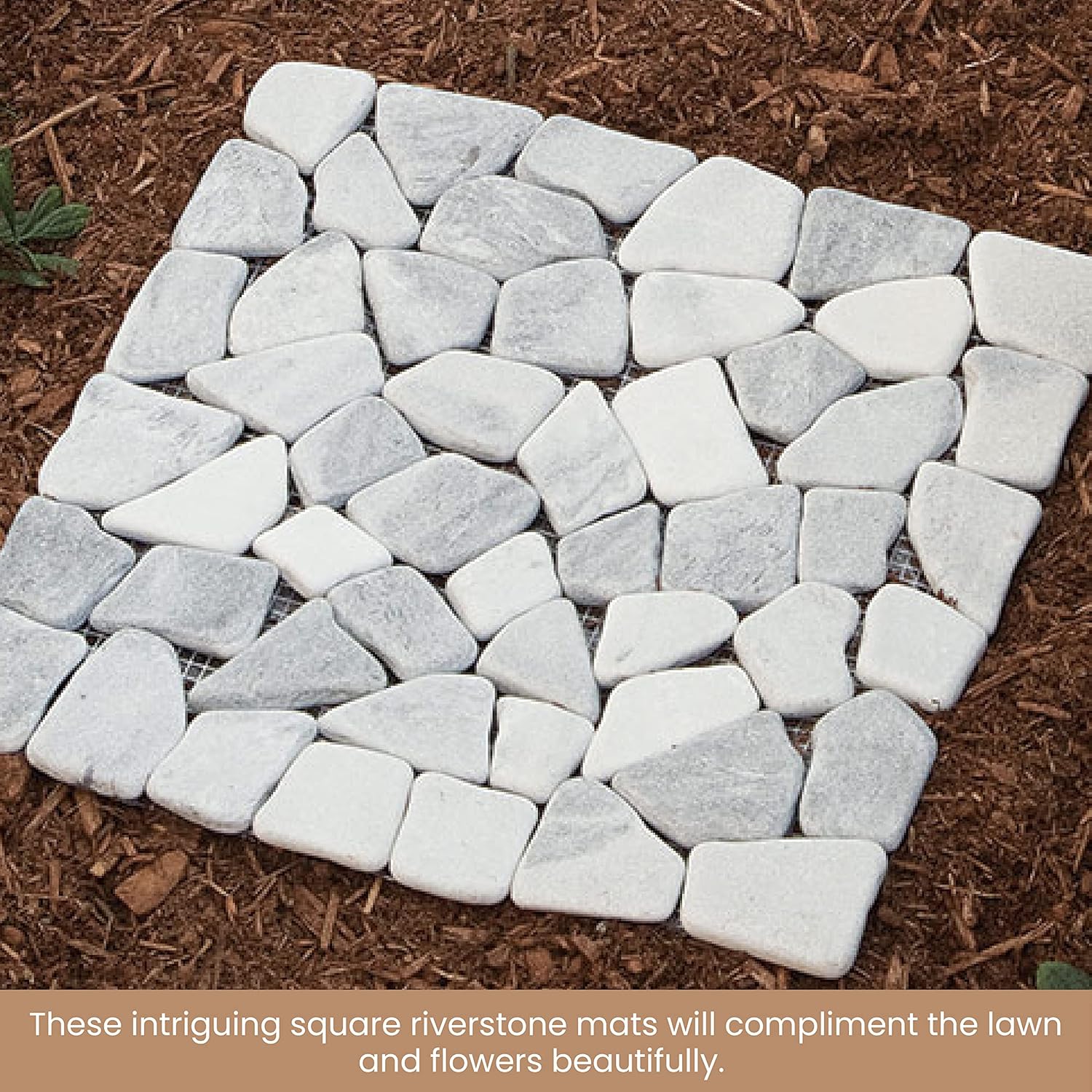 Bits and Pieces - Stepping Stones - 12" Square Marble - Set of Three (3)