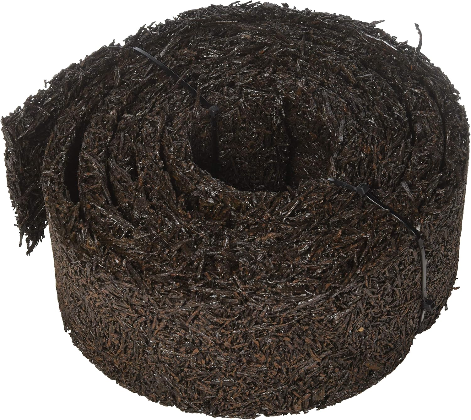 Permanent Mulch Recycled Rubber Border - 10 Feet Long x 4.5 Inches Wide | Weed Deterrent | Easy Install | Scatter-Proof | Landscaping | Paths
