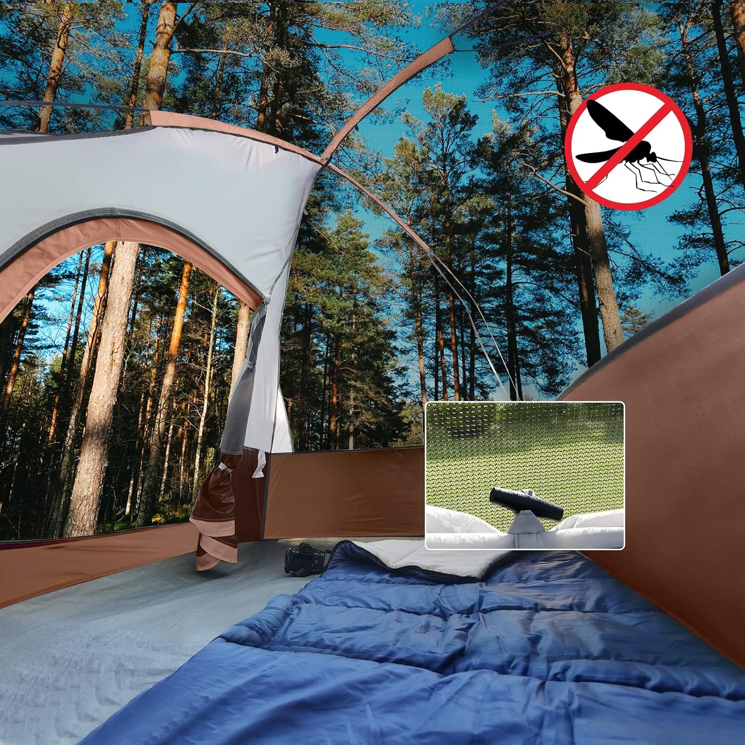 Camping Tent 2-4 Person, Waterproof Windproof Tent with Rainfly Easy Set up-Portable Dome Tents for Camping…