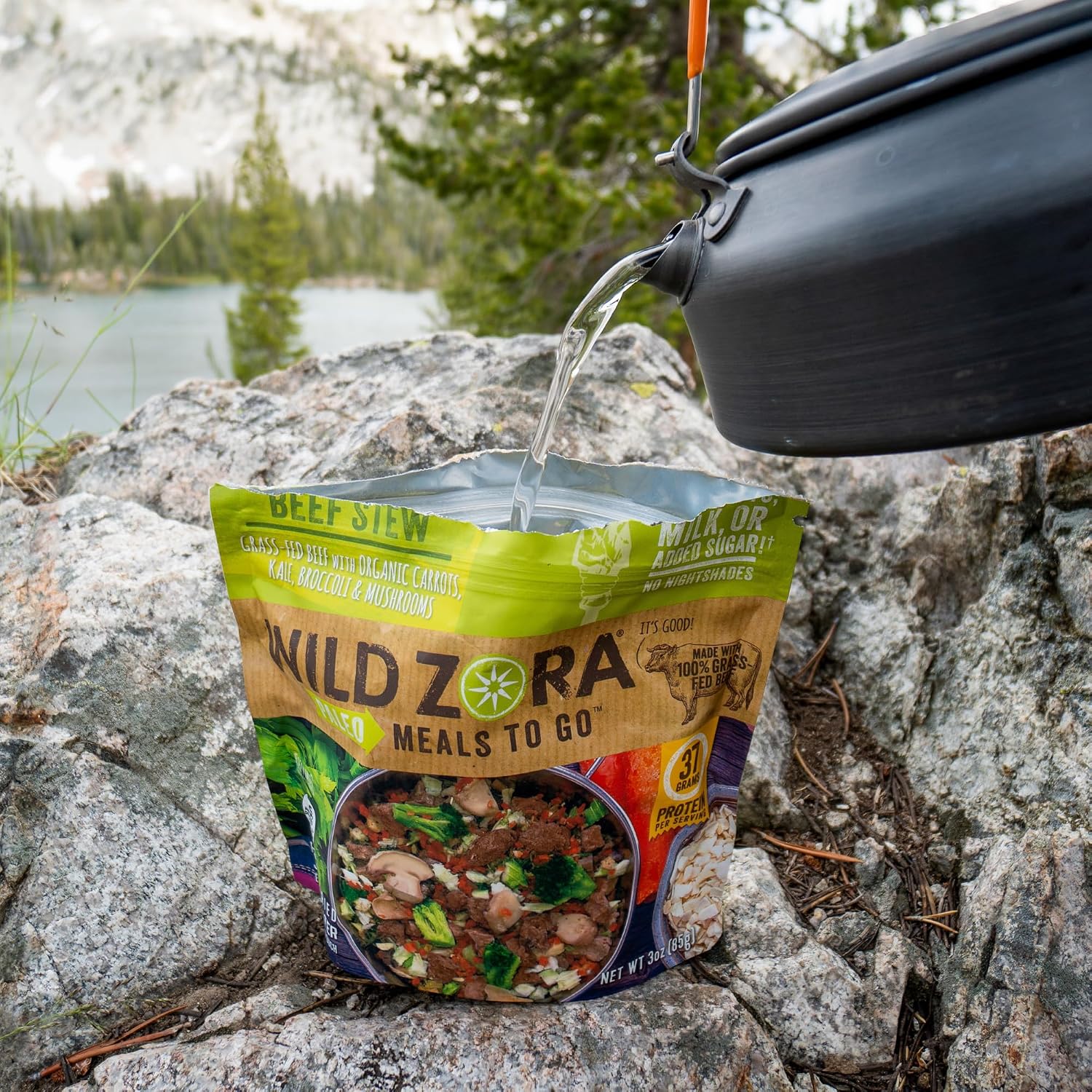 Wild Zora Paleo Freeze Dried Meals for Backpacking & Camping - Healthy Gluten Free & Grain Free Camping Meals/Backpacking Food + No Added Sugar - Great for Travel (Cliffside Coconut Berry 2-Pack)