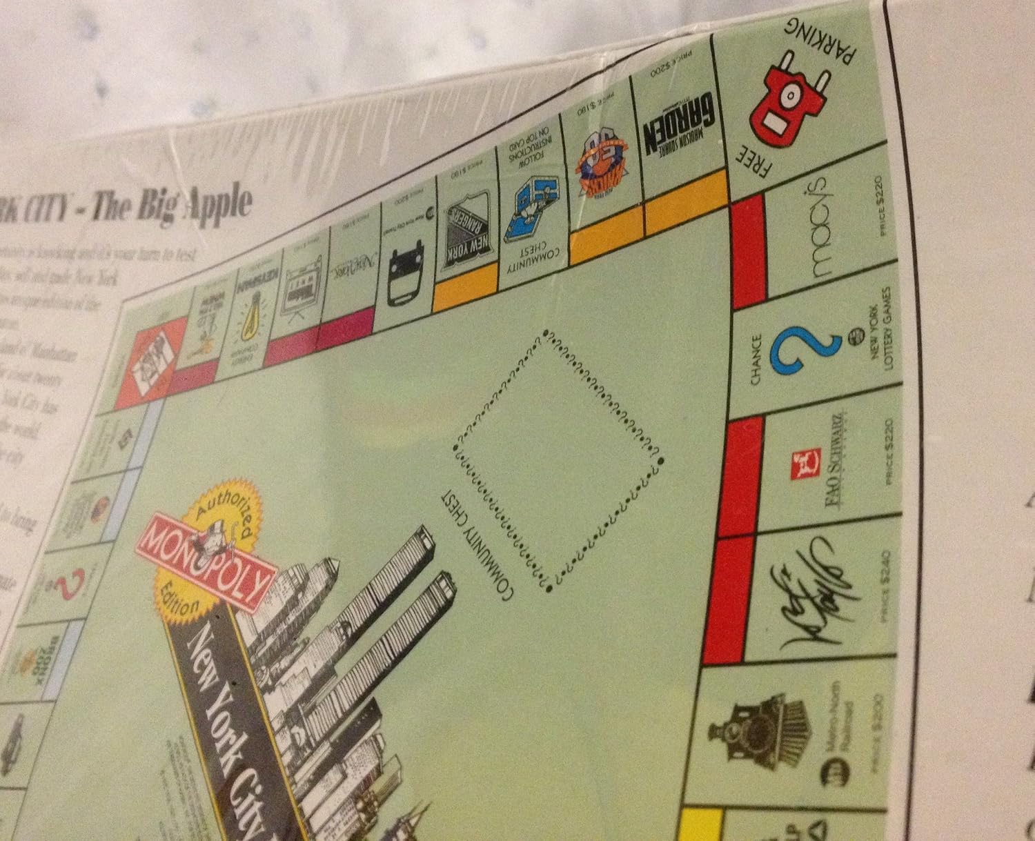 Monopoly New York City Edition Authorized Edition