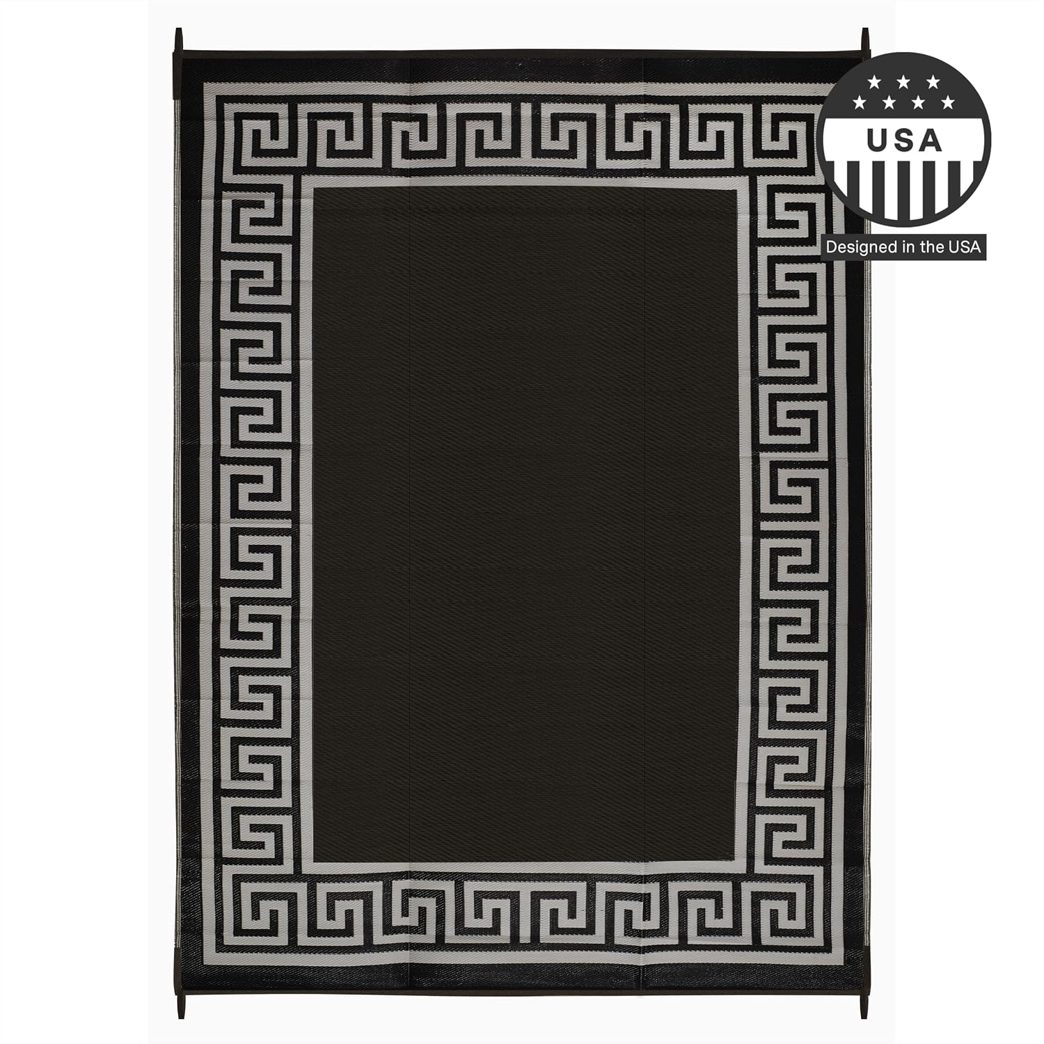 FH Home Outdoor Camping Rug - Waterproof, Fade Resistant, Reversible - Premium Recycled Plastic - Striped - Large Patio, Deck, Sunroom