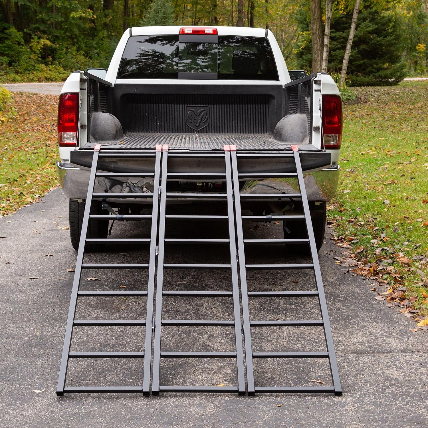 6' 3" ATV Loading Ramp for Truck/Trailer, 1,000 lb, Folding, Black Widow