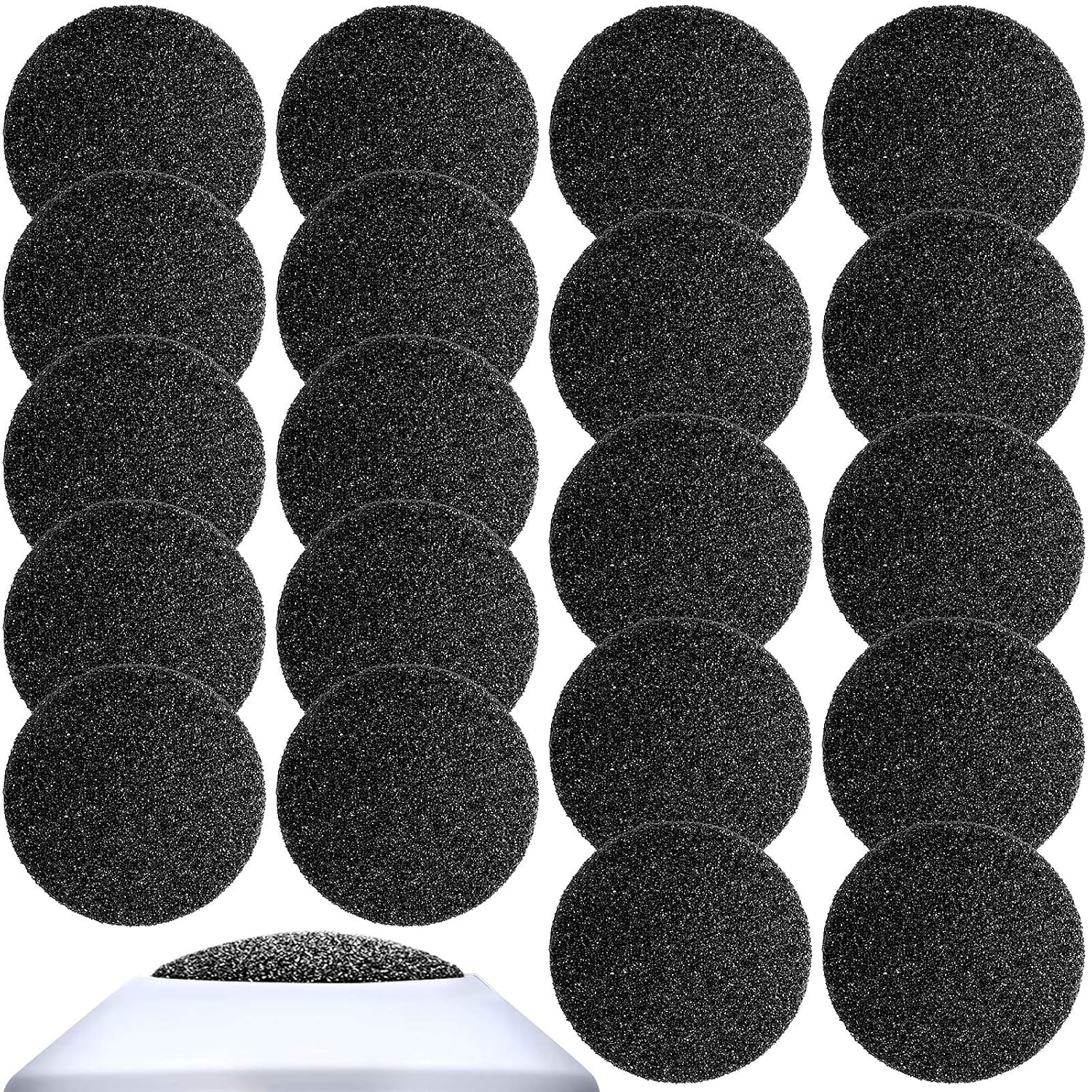 BBTO 20 Pcs Foot File Replacement Pads for Replacement Pads Portable Electric Vacuum Callus Remover Foot File for Exfoliation Cracked Heels Dead Skin