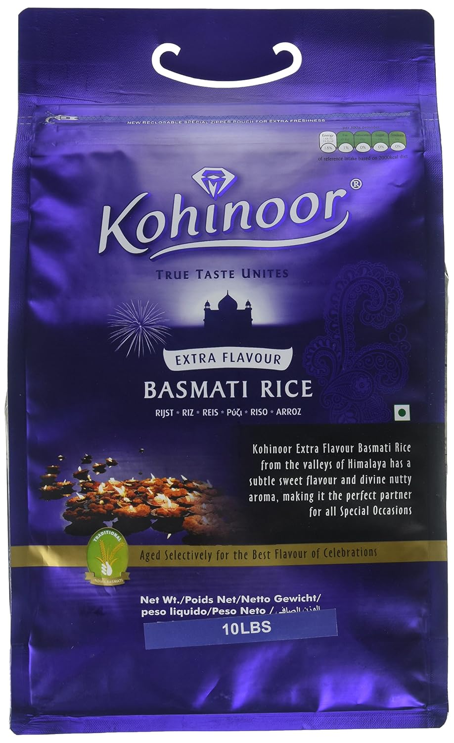 Kohinoor Extra Flavour Basmati Rice 10lbs