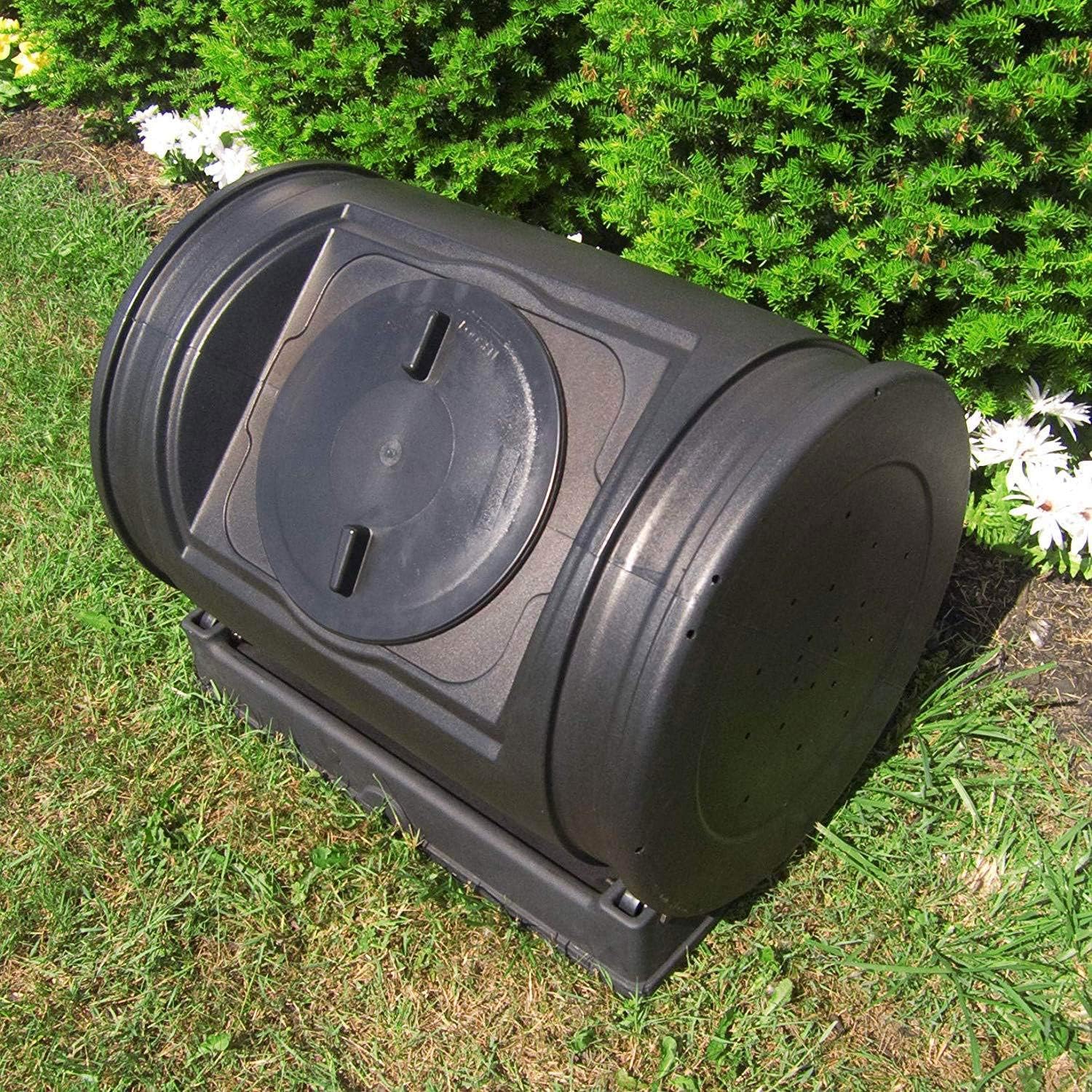 Compost Wizard Jr. Tumbler, 7 Cubic Foot Capacity | Large Rotating Composter Bin, Holds 50 Gallons - Single Chamber Compost System for Gardening, Yard