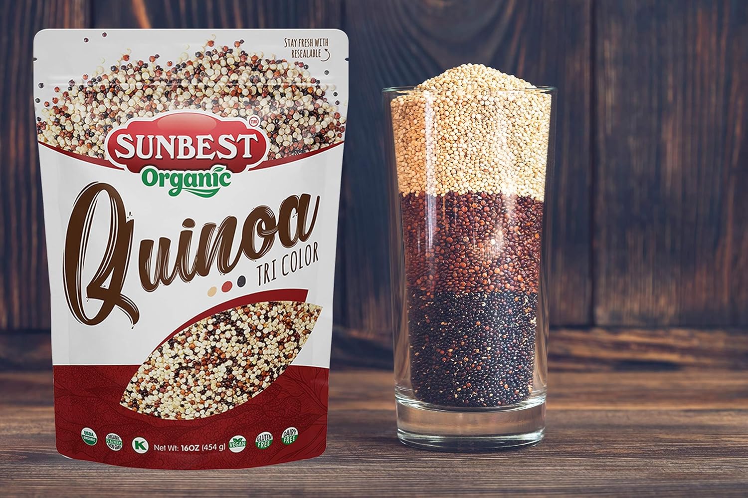 Sunbest Natural Organic Brown Sesame Seeds 32 oz.(2 lb) - USDA Organic, Non-GMO, Vegan, Gluten-free, Kosher - Fresh & Nutrient-Rich Snack, Topping, Baking - 2-Pack 16 oz