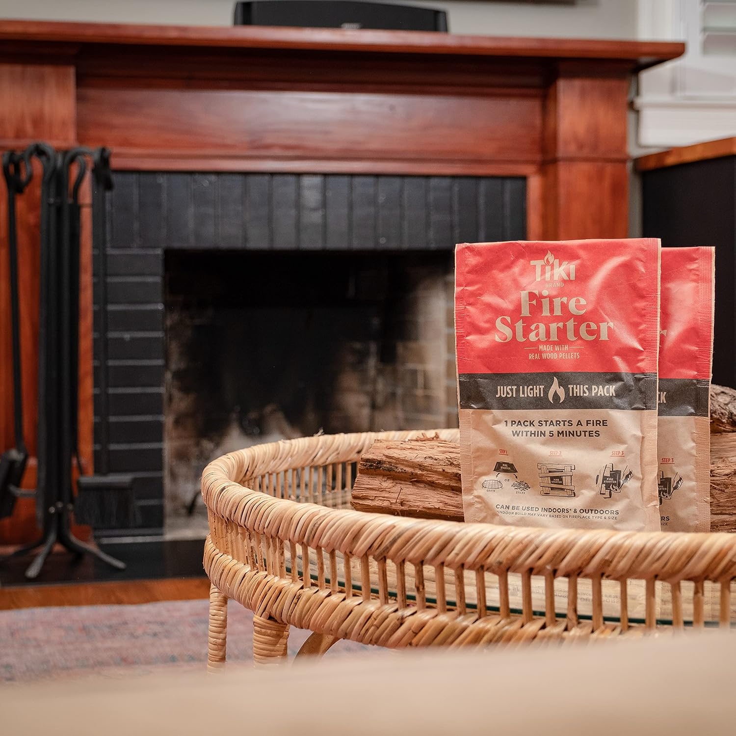 Tiki Fire Starter 10-Pack – Easy-to-Use Wood Pellet Fire Starters for Smokeless Outdoor Fire Pits & Indoor Fireplaces
