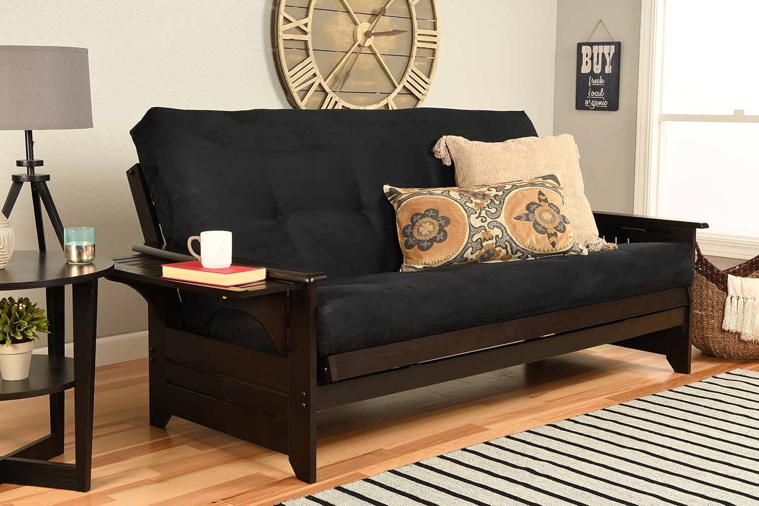 Kodiak Furniture Phoenix Futon in Black Finish, Full, Fairbanks Evergreen