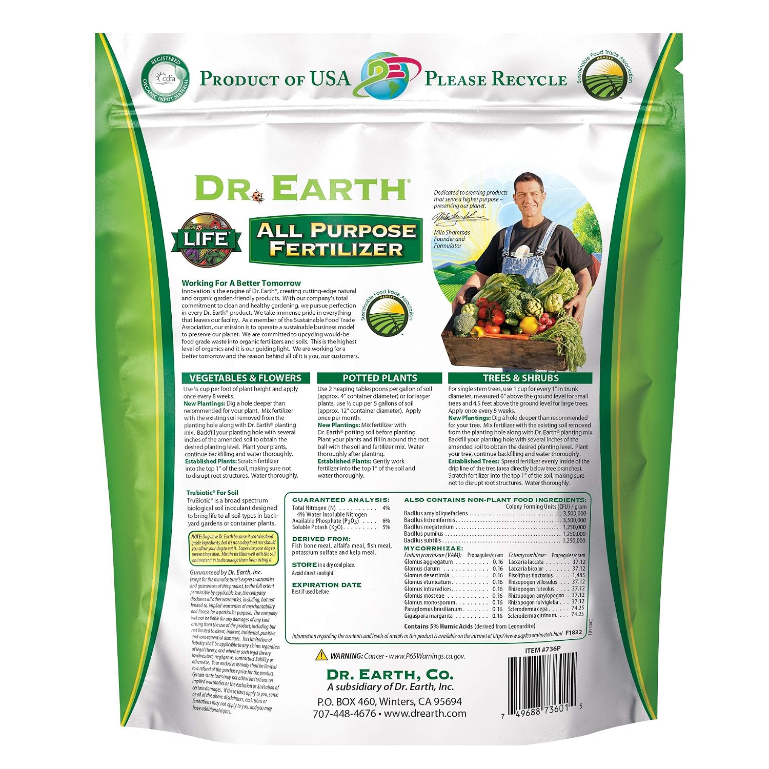 Dr. Earth Life Organic All Purpose Fertilizer - 4lb