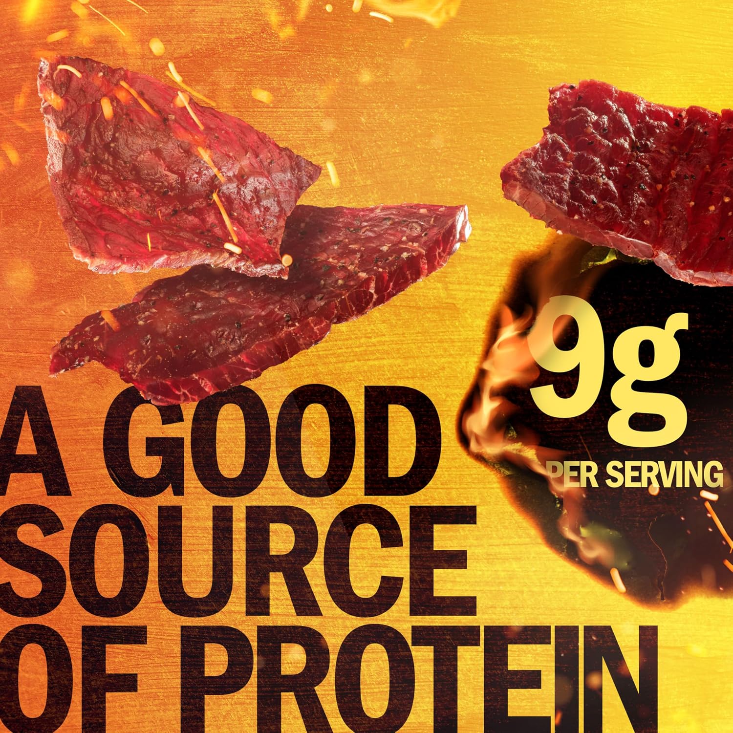 Jack Link's Peppered Beef Jerky Half Pounder - 8 oz Large Jerky Bag - Ready to Eat Real Meat Protein Snacks - 9g Protein per Serving - Made with 100% Real Beef | Large Jerky Bag - Ready to Eat Real Meat Protein Snacks - 9g Protein per Serving - Made with…