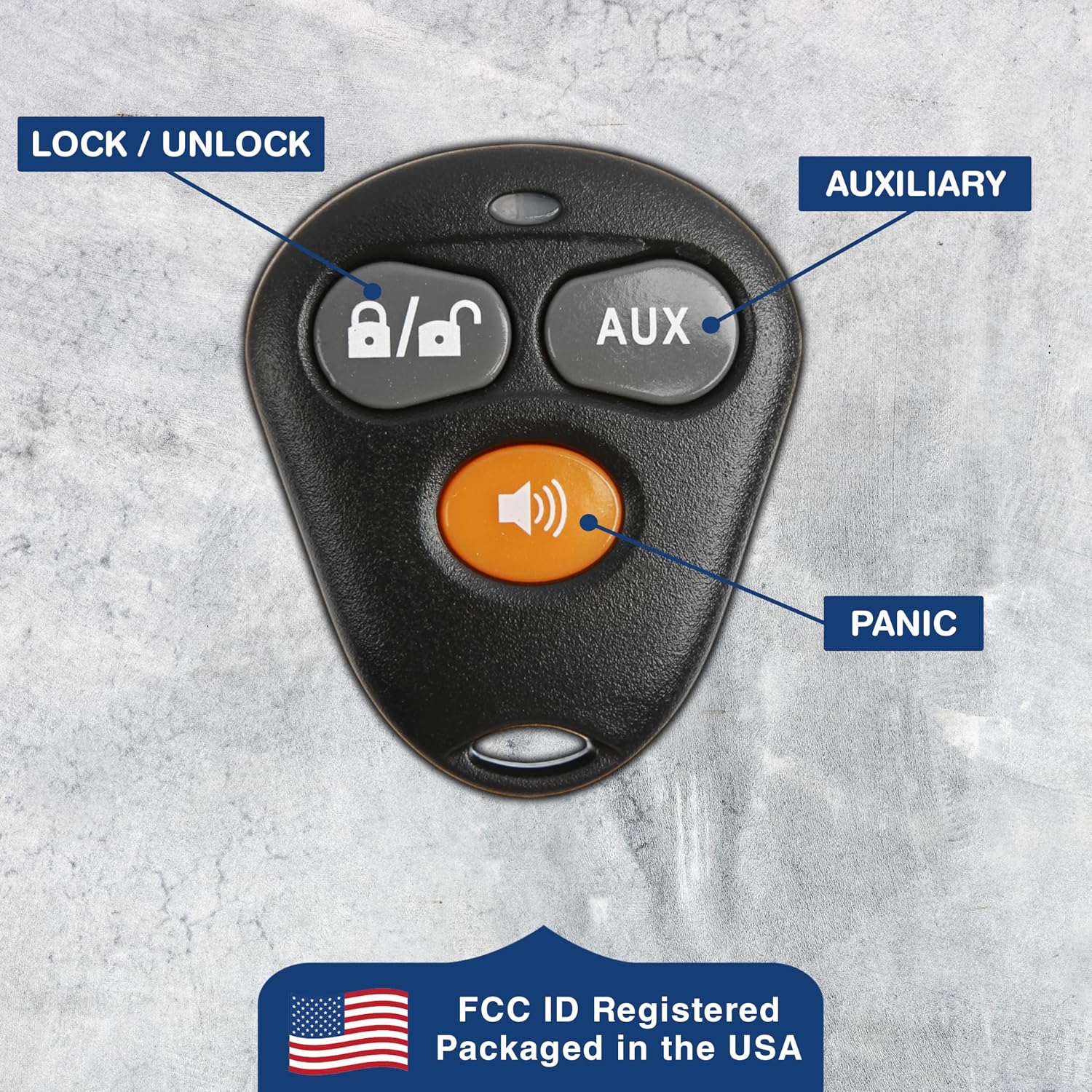 KeylessOption Keyless Entry Remote Starter Car Key Fob Alarm for Aftermarket Viper Automate EZSDEI474V 473V