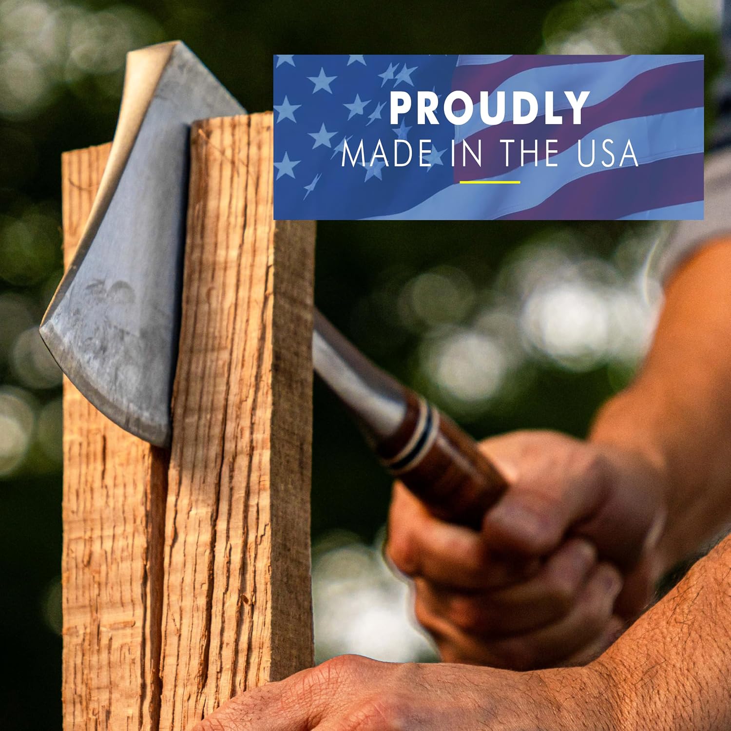 ESTWING Sportsman's Axe - 14" USA Made Special Edition Camping Hatchet with Forged Steel Construction & Genuine Leather Grip - E24ASEA | Made in USA, Outdoor Versatility, Genuine Leather Grip, Forged In One Piece, Heavy Duty Sheath