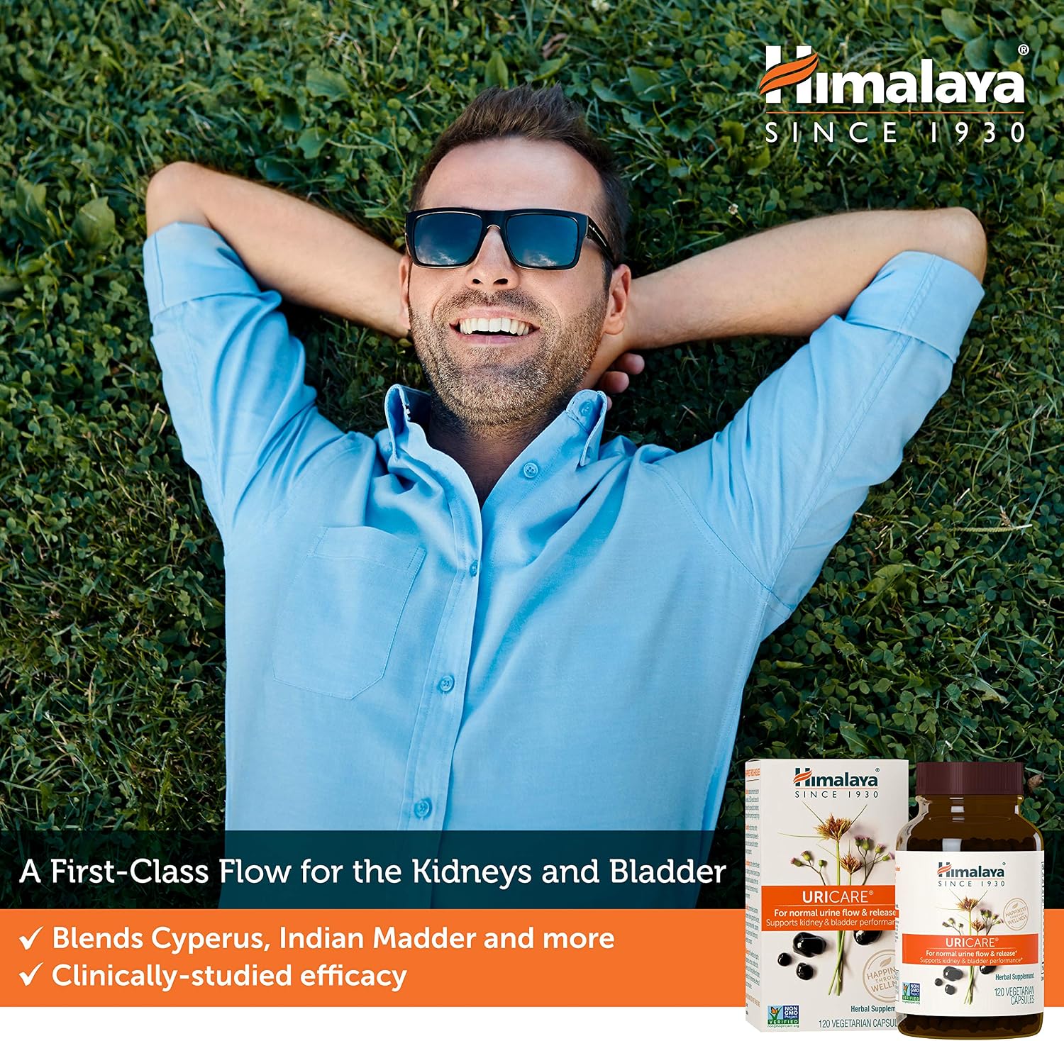 Himalaya UriCare Herbal Bladder & Kidney Support Supplement, 120 Capsules | Urinary Tract Wellness Support For Urinary Tract Wellness With Shilajit - Vegan, Non-GMO, Gluten Free, 60 Servings
