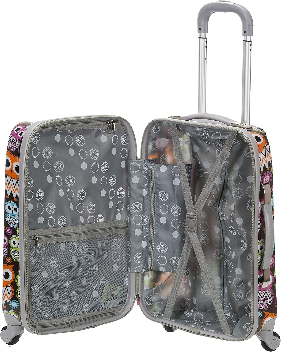 Rockland Vision Hardside 3 Piece Spinner Wheel Luggage Set, (20"/24"/28"), Love
