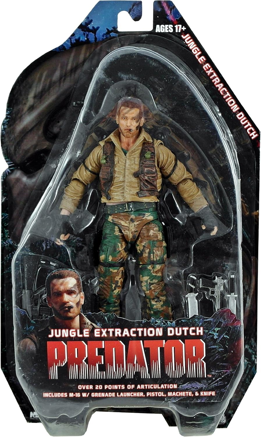 Neca 7" Predators Series 8 Jungle Extraction Dutch Schaefer Arnold Schwarzengger Action Figure
