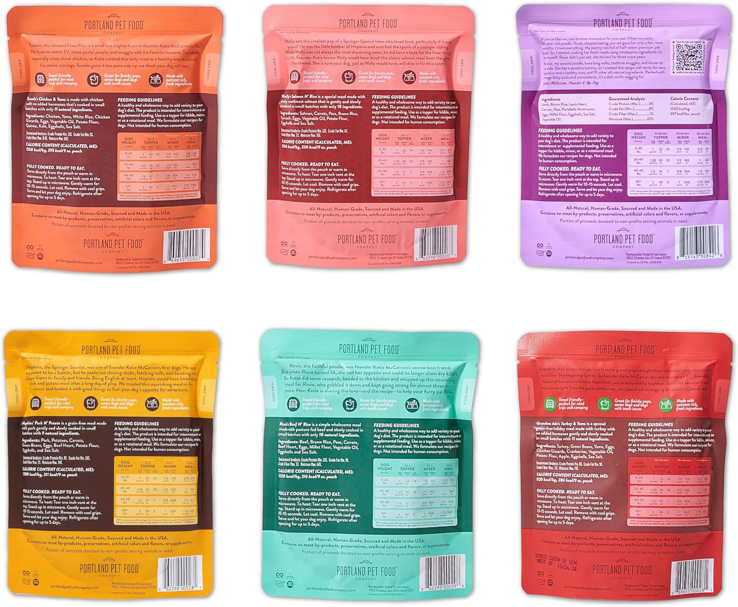 Portland Pet Food Company Fresh, Human Grade Dog Food Topper & Meal 5 Pack