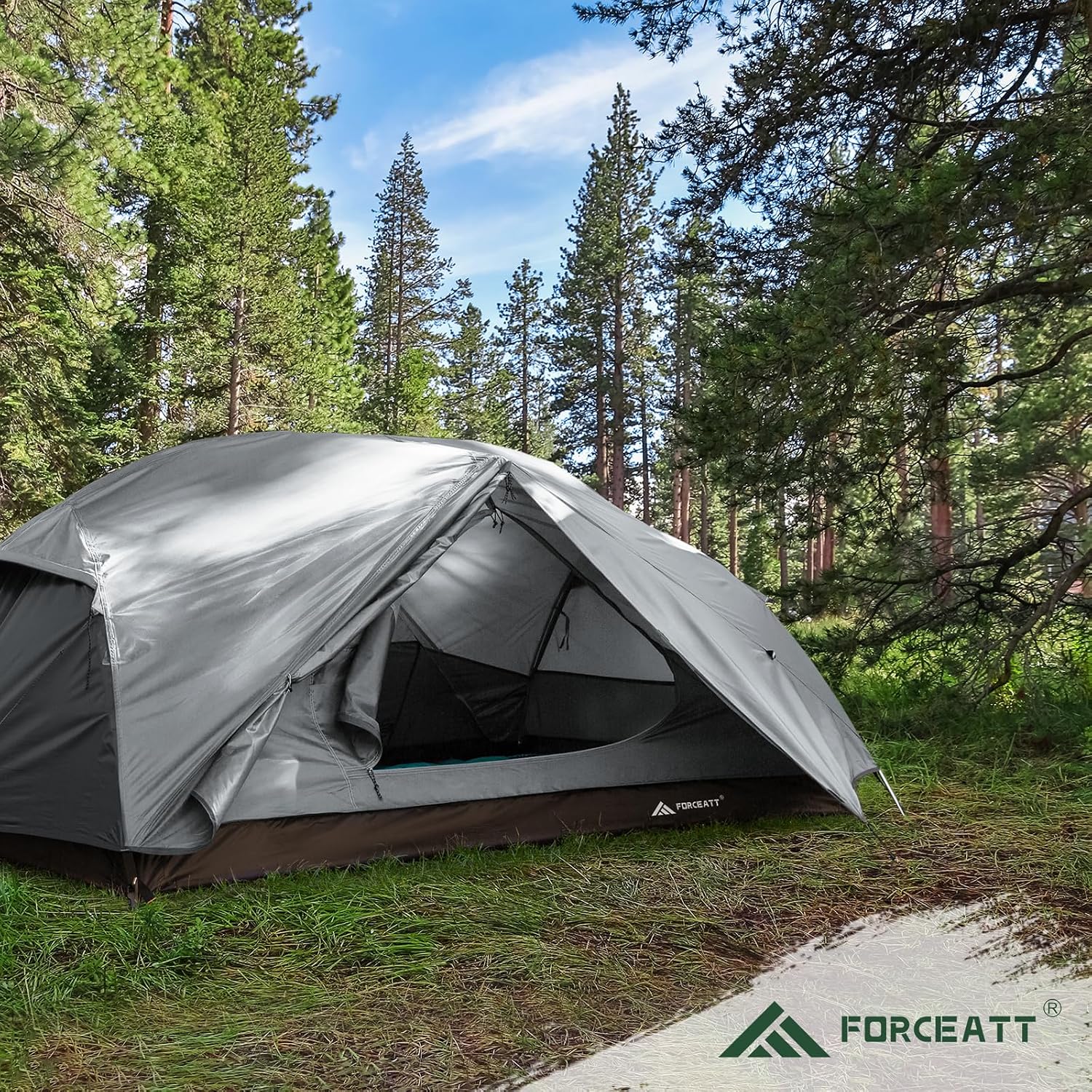 Forceatt Tent for 2 and 3 Person is Waterproof and Windproof, Camping Tent for 3 to 4 Seasons