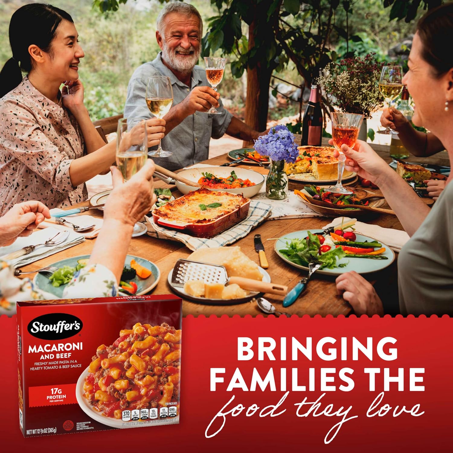 Stouffer's Macaroni & Beef with Tomato, Single Serve Frozen Meal, 12.875 Oz