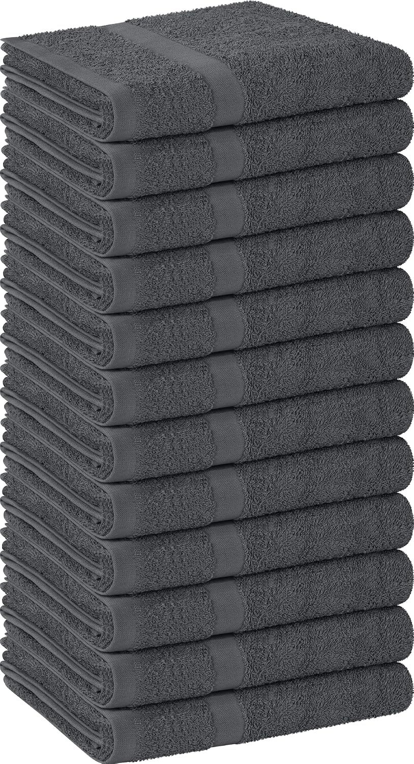 Utopia Towels Salon Towels, Pack of 24, 16x27 in, 100% Cotton, White | Highly Absorbent Lightweight Cotton Salon Towels for Hand, Gym & Beauty Care - Soft, Ideal for Spa & Home Hair Care