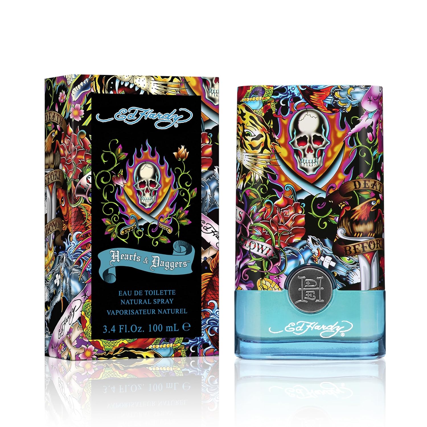 Ed Hardy Hearts & Daggers Eau de Parfum for Women, 3.4 fl oz | Women's eau de parfum with floral scent. Perfume with notes of blood orange